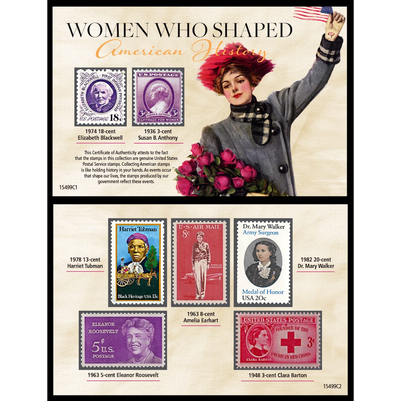 Women Who Shaped American History Postage Stamp Collection